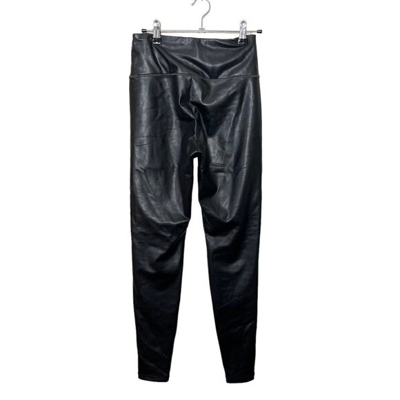 Athleta All Over Gleam Tight Vegan Leather Cropped Pants Black Women’s Size XS - Picture 5 of 14